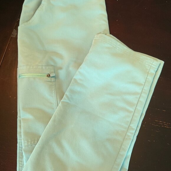 Figs Pants Womens Cargo Scrub, color Seaglass Medium - Picture 2 of 4